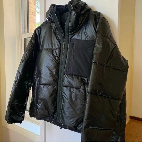 NWT Free People Right Trek Backpack Puffer Jacket Coat Shine FP Movement Black - Picture 8 of 13